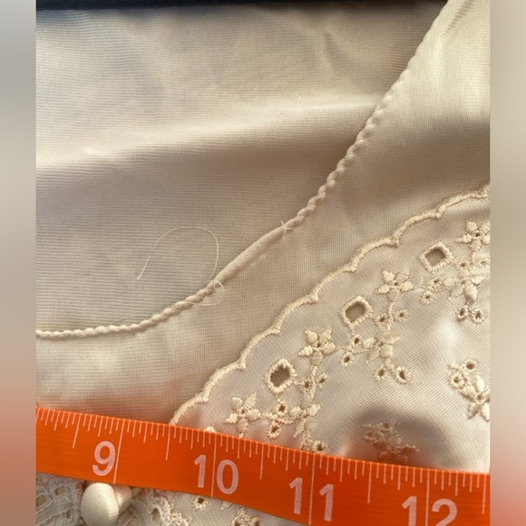 Vintage Mistee 2 Piece Lingerie Set Cream Floor Length Large - Picture 14 of 14